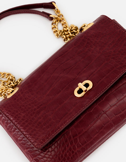 Bolso de hombro vino vegano para mujer con piel tipo coco