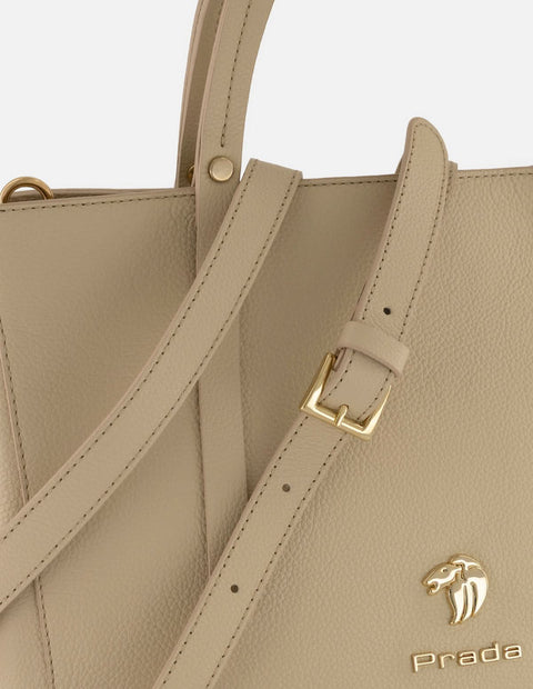 Bolso de hombro blanco piel para mujer con grabado bombeado