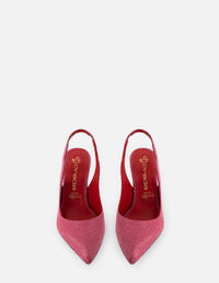 Destalonado en ante grabado color rosa para mujer