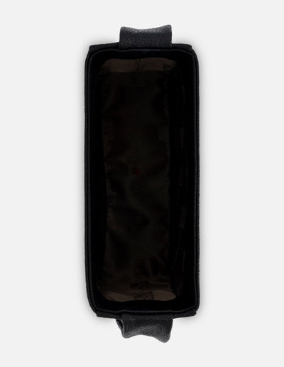 Bolso de piel color negro para mujer con pedrería