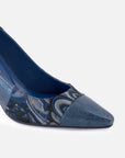 Zapatilla textil color azul estampado goblino para mujer