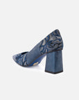 Zapatilla textil color azul estampado goblino para mujer