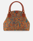 Bolso bowling de textil estampado goblino para mujer color naranja