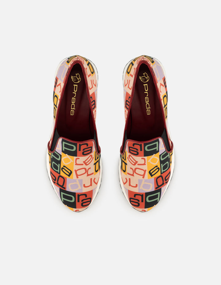 Mocasín de textil multicolor Prada para mujer