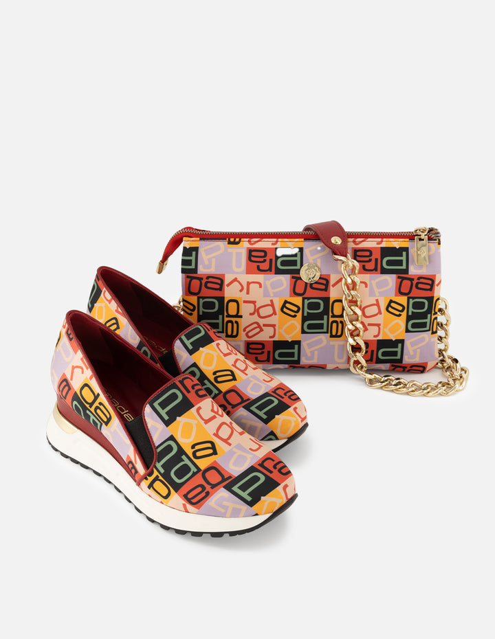 Mocasín de textil multicolor Prada para mujer