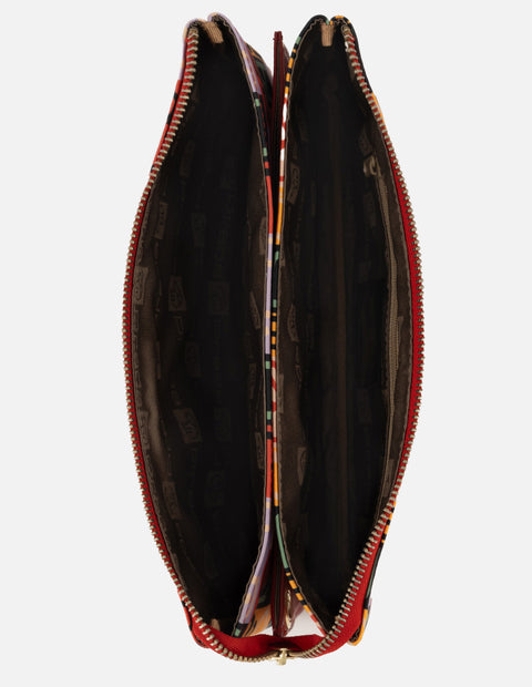 Bolso bandolera de textil multicolor Prada para mujer