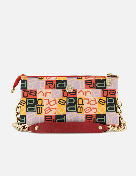 Bolso bandolera de textil multicolor Prada para mujer