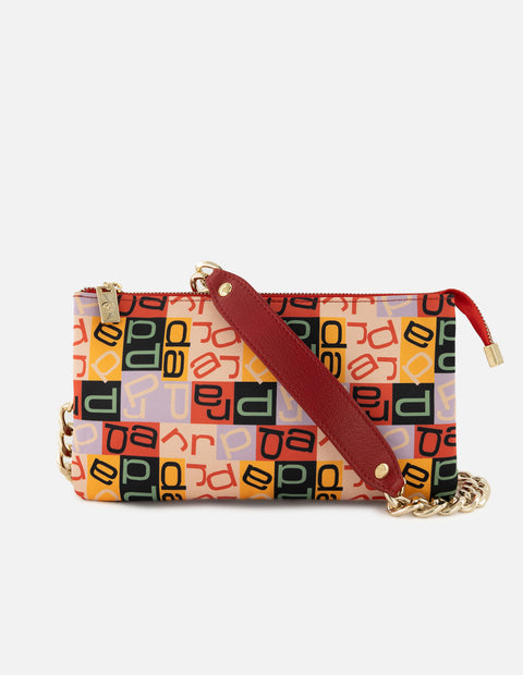 Bolso bandolera de textil multicolor Prada para mujer
