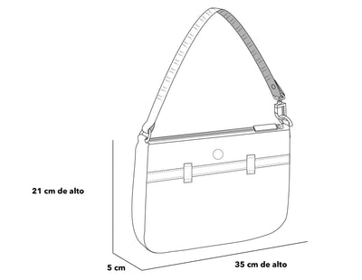 Bolso de hombro de textil multicolor para mujer