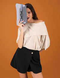 Botines azul en ante para mujer con interior sherpa y cuña alta