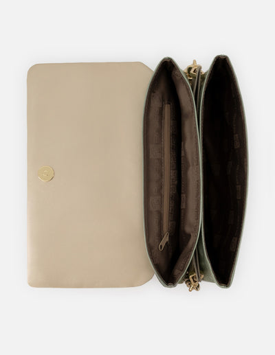 Satchel de charol para mujer color menta