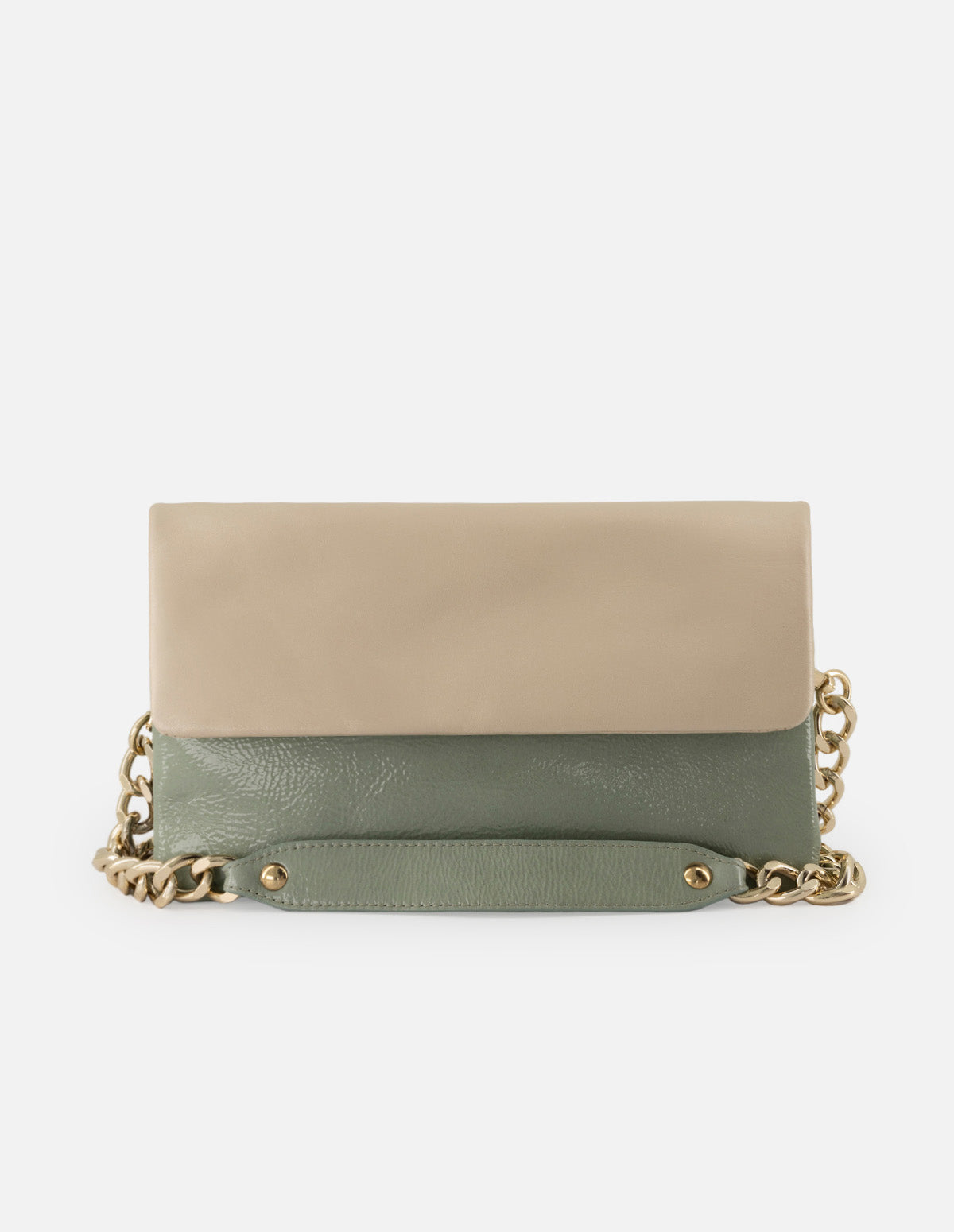 Satchel de charol para mujer color menta