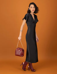 Botines rojos de piel para mujer grabado tipo mantarraya