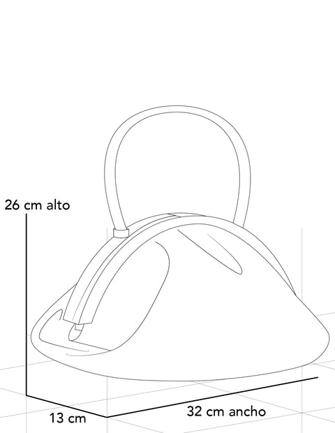 Bolso bowling multicolor textil de mujer flores y rayas