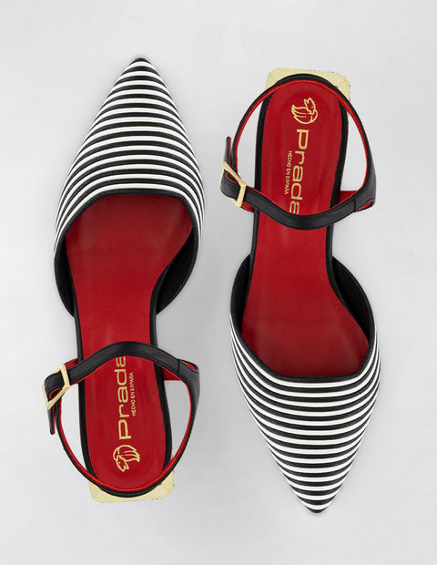 Zapatilla negro piel para mujer con grabado en líneas