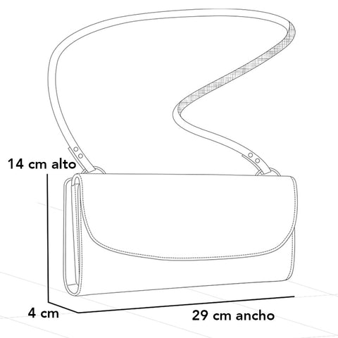 Clutch beige piel grabada para mujer con diseño geométrico