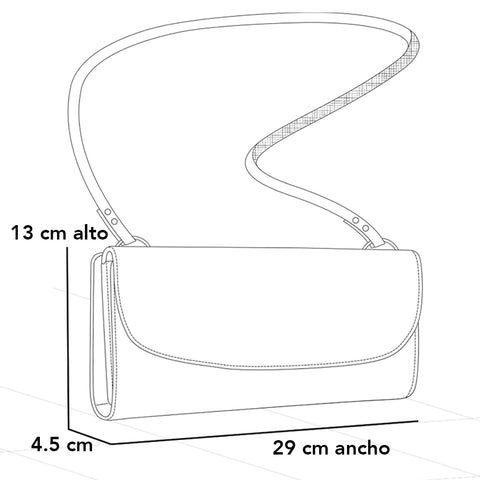 Clutch blanco piel grabada para mujer con textura marcada