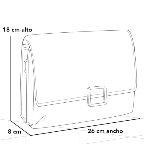 Satchel azul en piel grabada con diseño geométrico para mujer