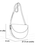 Bolso satchel en charol taupe con cadena ajustable para mujer
