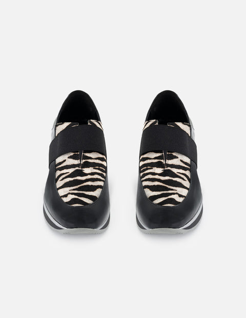 Mocasines color animal print pelo para mujer con pelo