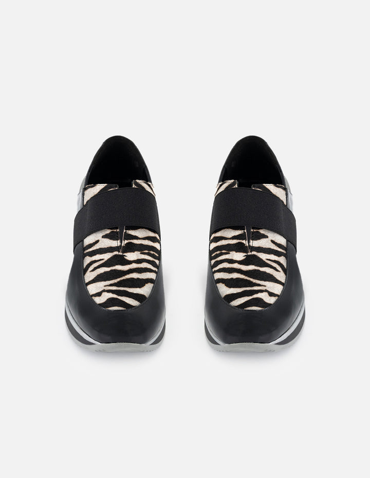 Mocasines color animal print pelo para mujer con pelo