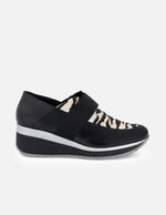 Mocasines color animal print pelo para mujer con pelo