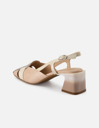 Cangrejera de charol multicolor para mujer con acabado nacarado