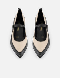 Mercedes bicolor piel de mujer con pulsera negra