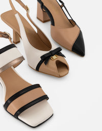 Zapatilla multicolor piel para mujer con diseño geométrico