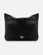 Tote negro vegano para mujer con doble vista