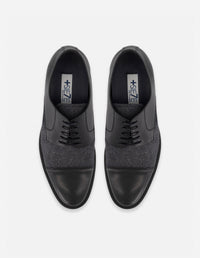 Zapato Blucher negro para hombre con +7 cm de altura