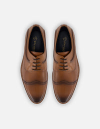 Zapato Blucher cuero piel para hombre con detalle lateral