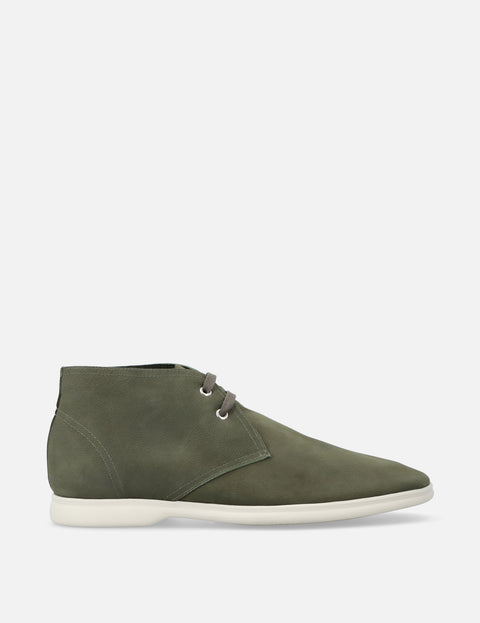 Chuka en piel nobuck color verde
