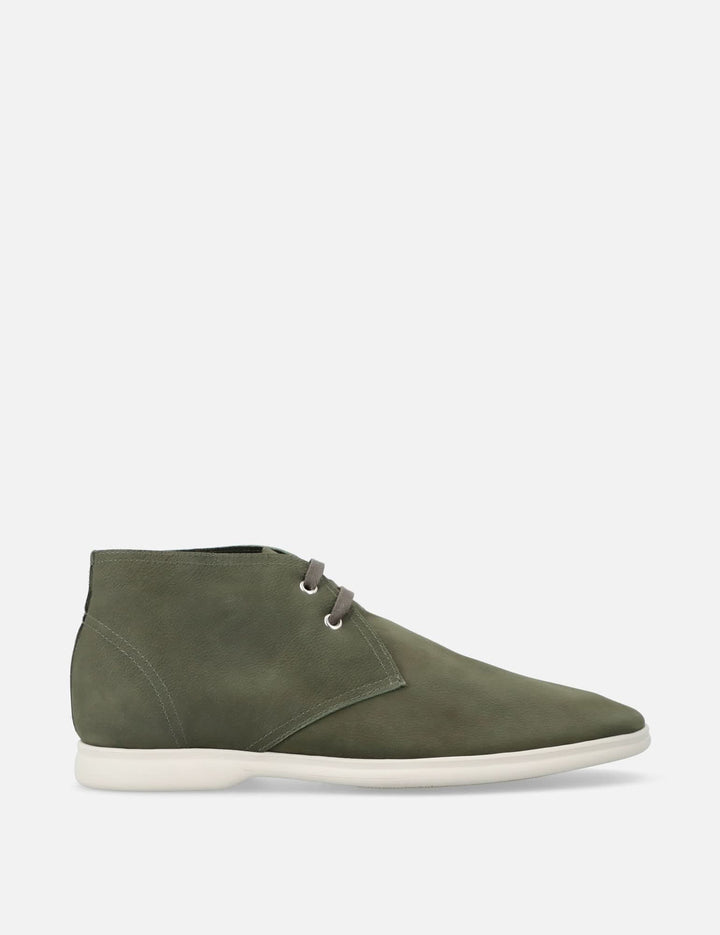 Chuka en piel nobuck color verde