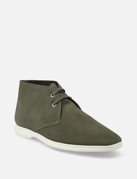 Chuka en piel nobuck color verde