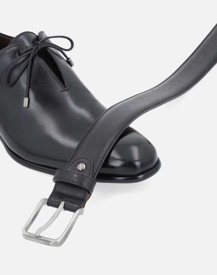 Zapato oxford negro en piel para hombre