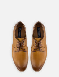 Blucher en piel napa color cuero para hombre
