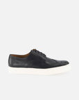 Blucher de piel color negro con detalle en picado maría para hombre