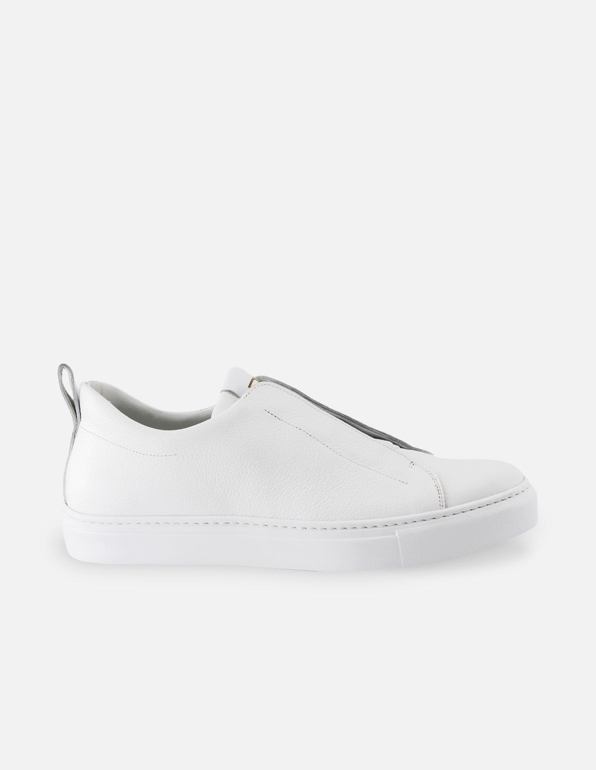 Tenis en piel bombeada color blanco para hombre