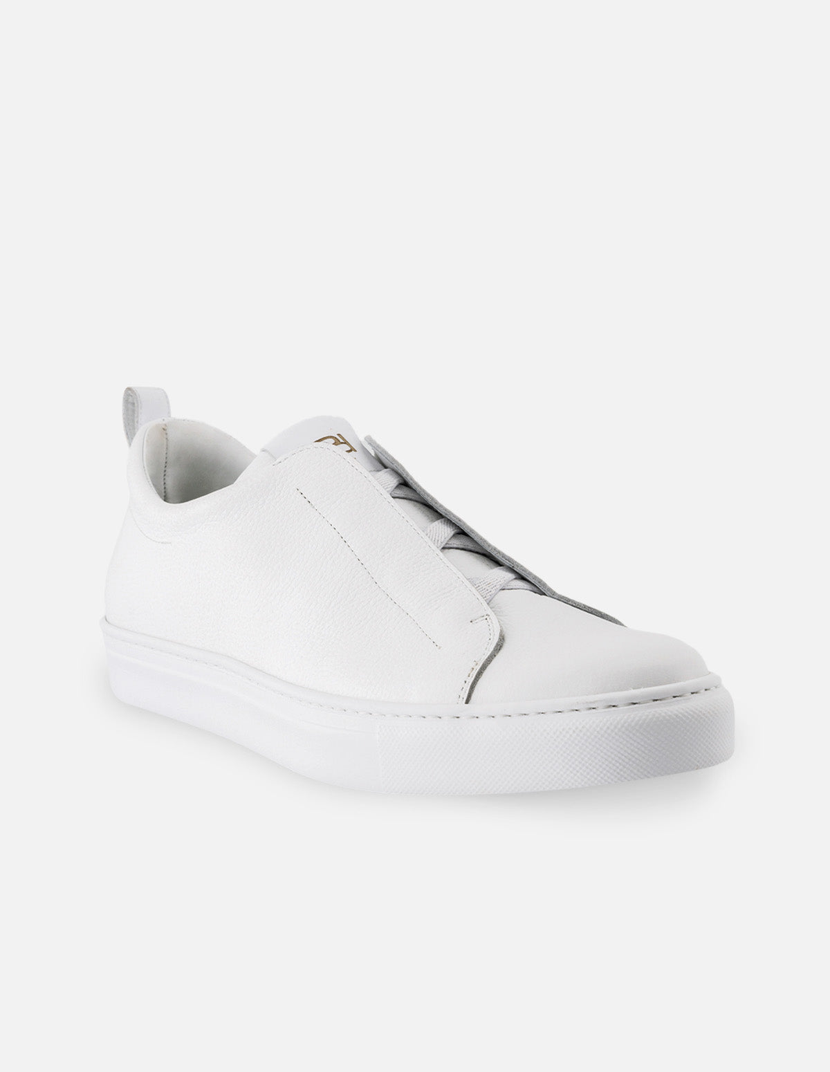 Tenis en piel bombeada color blanco para hombre