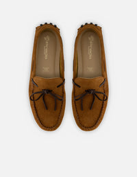 Mocasín en piel ante color cuero para hombre