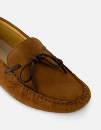 Mocasín en piel ante color cuero para hombre