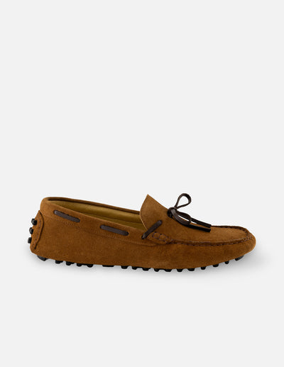 Mocasín en piel ante color cuero para hombre