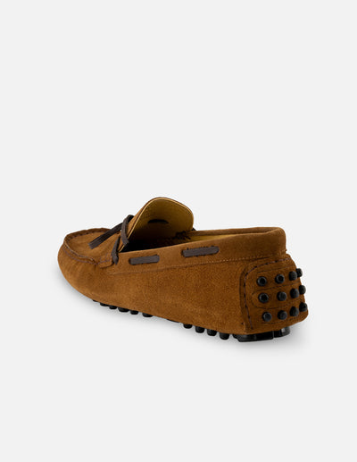 Mocasín en piel ante color cuero para hombre