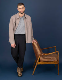 Botines color cuero de ante para hombre con sombreado artesanal