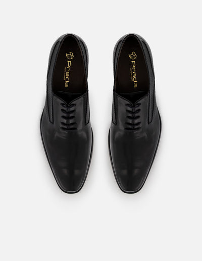 Zapato Inglés negro de piel para hombre con elásticos laterales