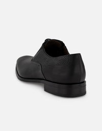 Zapato Inglés negro de piel para hombre con elásticos laterales