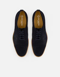 Zapato Oxford azul con suela ligera para hombre