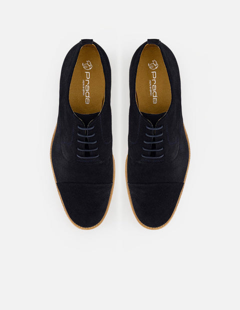 Zapato Oxford azul con suela ligera para hombre