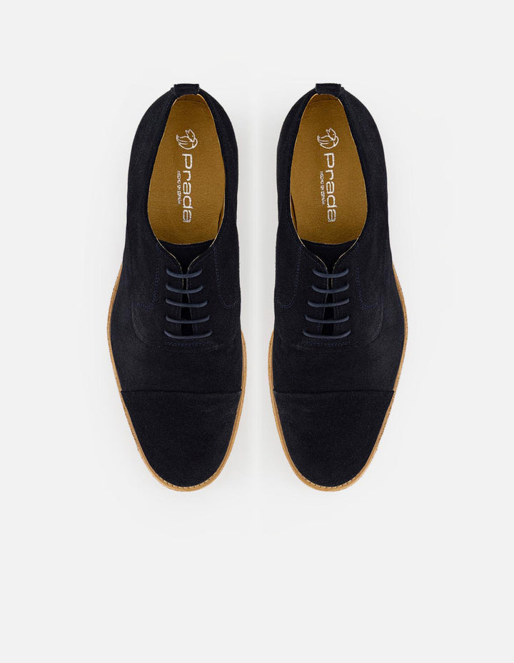 Zapato Oxford azul con suela ligera para hombre